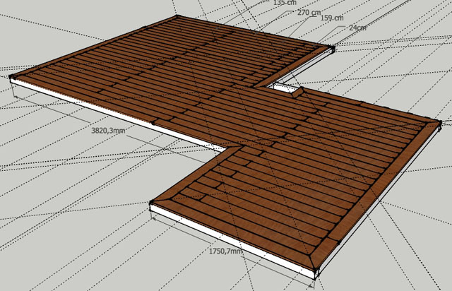 Modélisation d'une terrasse en bois