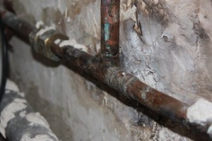Emplacement de la fuite à réparer