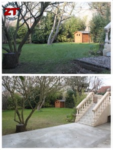 Terrasse - Avant après jardin