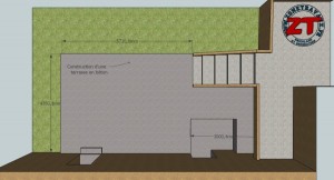 Terrasse en béton - modélisation 3D