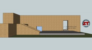 Terrasse en béton - modélisation 3D