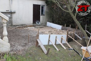 Terrasse - Mise en place du coffrage