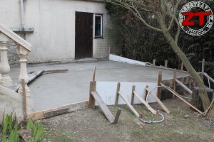 Terrasse - Coulage de la dalle en béton