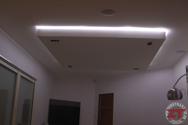 Brico Creation D Un Faux Plafond Avec Ruban Led Et Spots