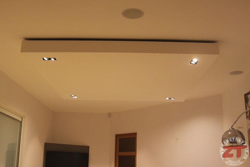 Brico Cr ation d un faux  plafond  avec Ruban LED  et Spots 