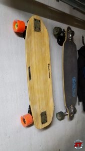 Fabriquer et installer un support de skateboard longboard mural DIY