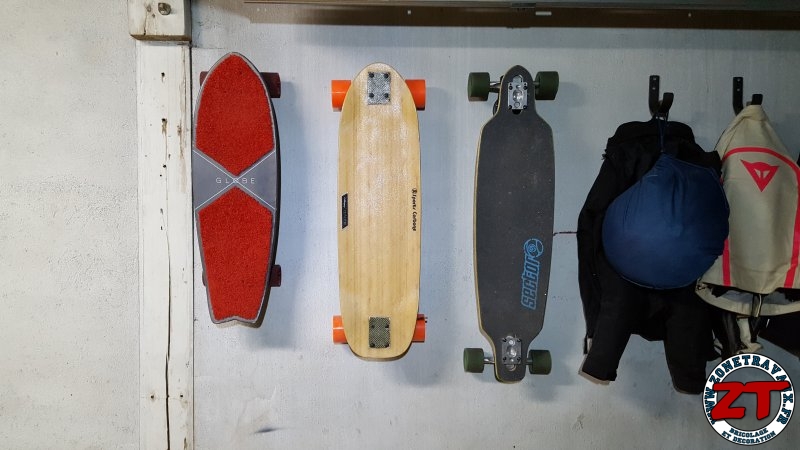 Fabriquer et installer un support de skateboard longboard mural DIY
