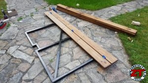 Fabrication restauration portillon en bois acier