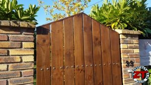 Fabrication restauration portillon en bois acier